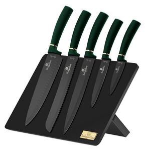 BerlingerHaus - Set av rostfria knivar 6st grön med magnetstativ