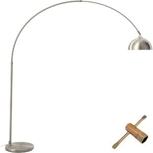 TecTake GmbH 405202 golvlampa arcus, stål, 60w - matt nickel