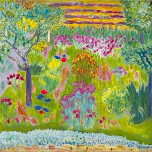 Bildreproduktion The Garden (Vintage Bright Vibrant Retro Square Landscape Painting) - Pierrre Bonnard