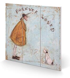 Tavla i trä Sam Toft - Forever Loved, (30 x 30 cm)