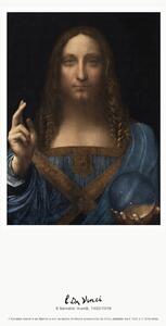 Konsttryck The Salvator mundi (Il Salvator mundi) - Leonardo da Vinci, (30 x 40 cm)