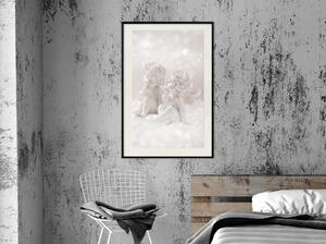 Inramad Poster / Tavla - Cute Angels - 20x30 Guldram