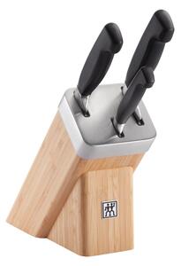 ZWILLING Four Star 4-st, Självslipande knivblock, Brun