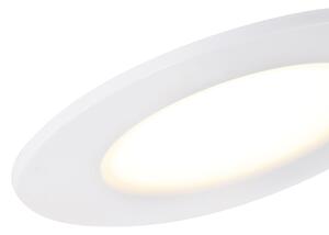 Sats med 6 infällda fläckar vit inkl. LED 3 -stegs dimbar IP65 - Blanca