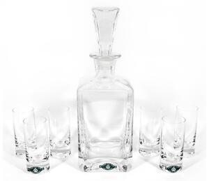Set$11x glas bottle,$11x glas stopper and 6x snappsglas clear