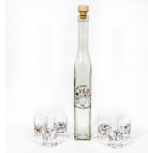 Kit Cornelia$11x glas bottle fyrkant and 6x snappsglas clear
