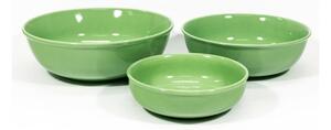 Ceramic kit 3x compote bowl Lada grön