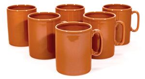 Kit 6x ceramic mug Hubert orange