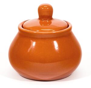 Kit Lucie 1x keramiksockerskål med lock orange