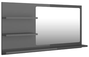 Badrumsspegel grå högglans 90x10,5x45 cm spånskiva