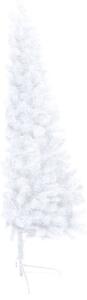 Halv plastgran med fot vit 120 cm PVC -