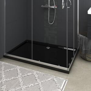 Duschkar rektangulart ABS svart 80x120 cm - Svart