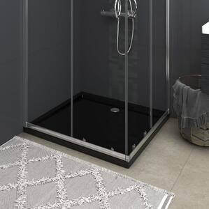 Duschkar rektangulart ABS svart 80x90 cm - Svart