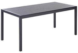 Matbord för trädgården Svart aluminiumram för 6 personer 180 x 90 cm Modern design Beliani