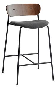 &Tradition - Pavilion AV8 - Lacquered Walnut - Fabric cat.2 - Fiord 971 - Barstolar - Anderssen & Voll - Metall/Trä