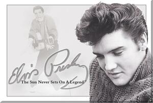 Metallskylt ELVIS PRESLEY- The Sun Never Sets On A Legend