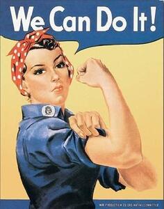 Metallskylt ROSIE THE RIVETOR - we can do it