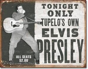 Metallskylt ELVIS PRESLEY - tupelo's own