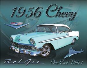 Metallskylt CHEVY 1956 - bel air