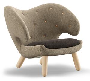 House of Finn Juhl - Pelican Chair With Buttons, Clear oiled oak, Cat. 2 Hallingdal 65 - 227/376 - Fåtöljer - Finn Juhl - Träfärgad,Svart - Trä/Textilmaterial