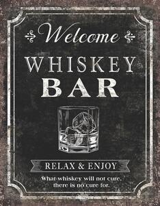 Metallskylt Whiskey Bar