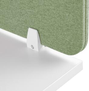 Skrivbordsskärm Avskärmning Grön PET-tyg 80 x 40 cm Modulära Fästklämmor Hemmakontor Beliani