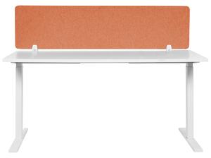 Skrivbordsskärm Avskärmning Röd PET-tyg 160 x 40 cm Modulära Fästklämmor Hemmakontor Beliani