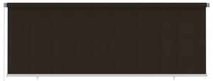 Rullgardin utomhus 400x140 cm brun HDPE