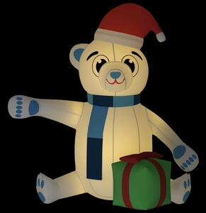 Uppblåsbar teddybjörn med LEDs 180 cm