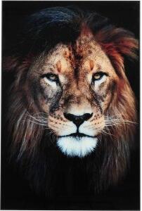 Glastavla - Lion dark - 60x90 cm