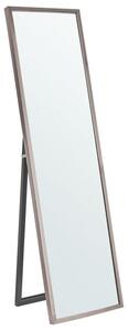 Stående Spegel Silver Glas Syntetiskt Material 40 x 140 cm med Ställning Modern Design med Ram Beliani