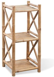 Fyrkantig hylla i bambu 3 våningar