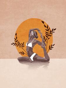 Illustration Meditation Woman, Emel Tunaboylu