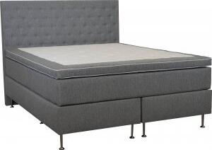 Dream kontinentalsäng komplett sängpaket med sänggavel - 160 x 200 cm - Ljusgrå