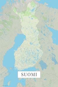Karta Finland color, (26.7 x 40 cm)