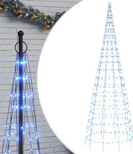 Julbelysning till flaggstång 550 LEDs blå 300 cm