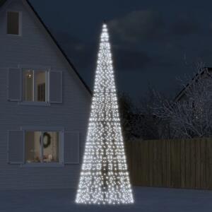 Julbelysning till flaggstång 1534 LEDs kallvit 500 cm
