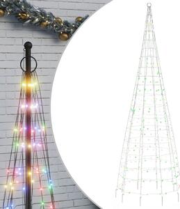 Julbelysning till flaggstång 550 LEDs färgglad 300 cm
