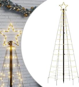Julgransbelysning med markspett 220 LEDs varmvit 180 cm