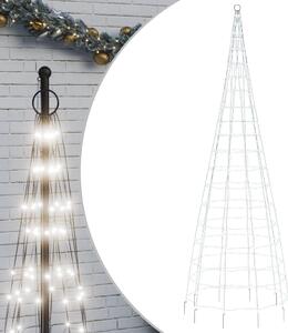 Julbelysning till flaggstång 550 LEDs kallvit 300 cm