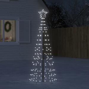 Julgransbelysning med markspett 220 LEDs kallvitt 180 cm
