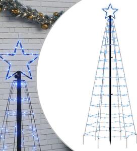 Julgransbelysning med markspett 220 LEDs blå 180 cm