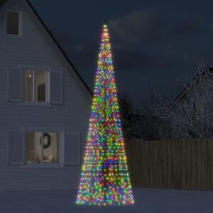 Julbelysning till flaggstång 1534 LEDs färgglad 500 cm