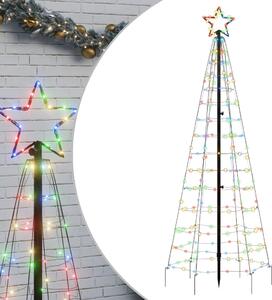 Julgransbelysning med markspett 220 LEDs färgglad 180 cm