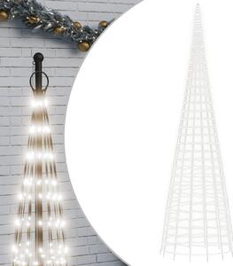 Julbelysning till flaggstång 3000 LEDs kallvit 800 cm