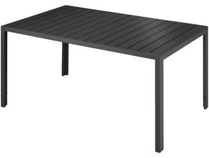 Tectake 404401 trädgårdsbord i aluminium bianca höjdjusterbara fötter 150x90x74,5cm - svart/svart