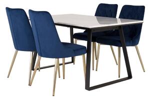 VELVET ESTELLE Matbord 140x90 + 4 stolar