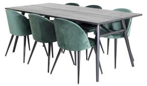 VELVET Matbord 195x95 + 6 stolar