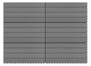 Markplattor 6 st WPC 60x30 cm 1,08 m² svart - Svart