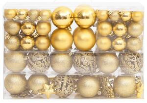 Julgranskulor 111 delar guld polystyren